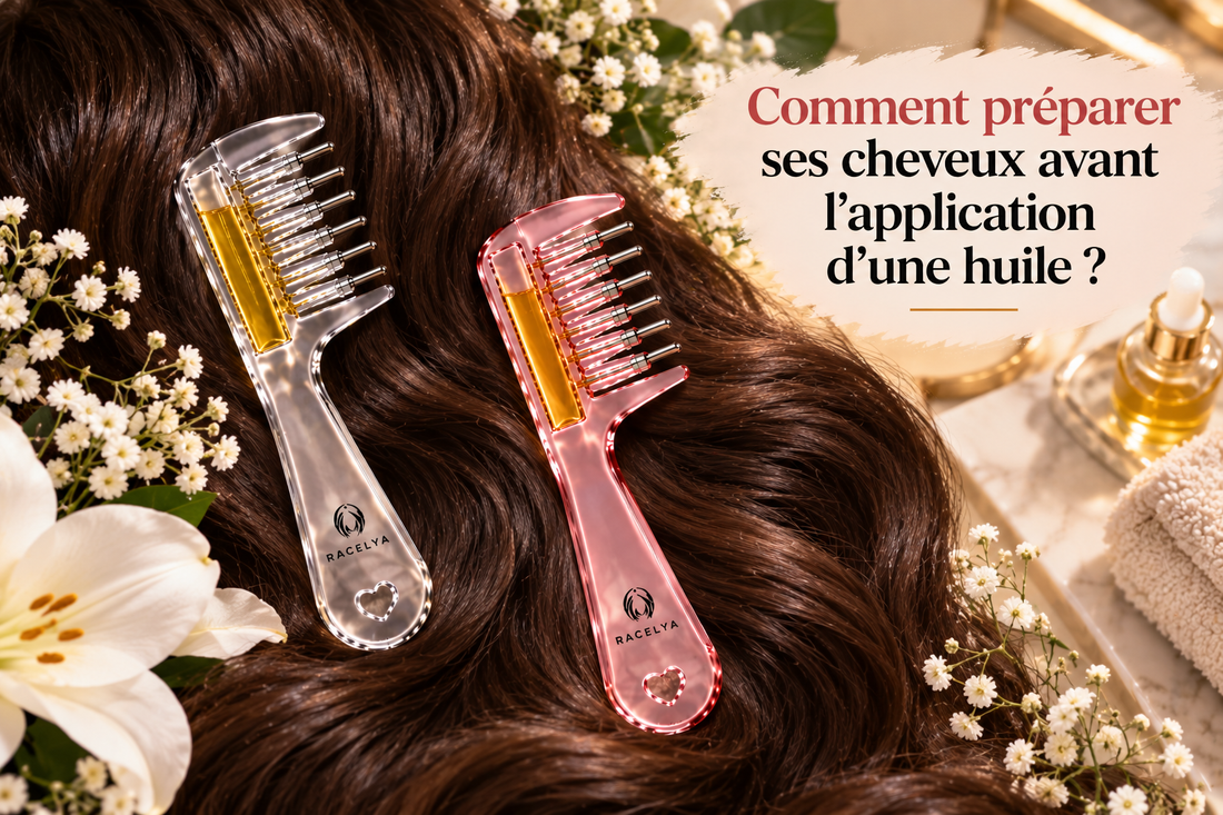 Illustration de l'article « Comment préparer ses cheveux avant l’application d’une huile ? »