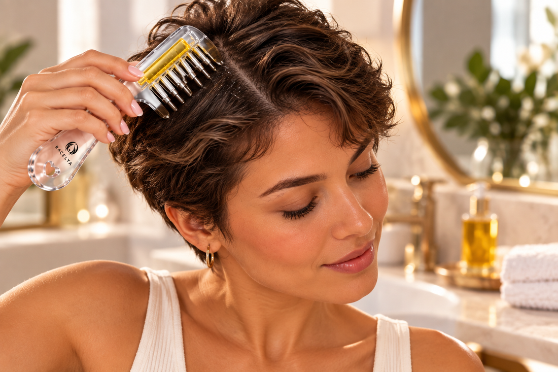 Illustration de l'article « Huile sur cheveux courts : comment éviter d’en utiliser trop ? »