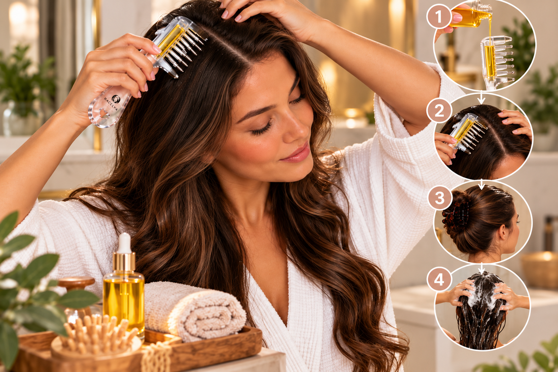 Illustration de l'article « Routine d’huile avant shampooing : comment organiser chaque étape ? »