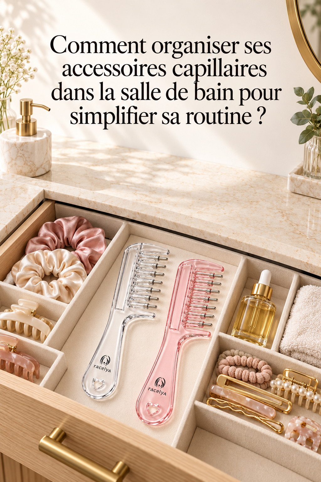 Comment organiser ses accessoires capillaires dans la salle de bain pour simplifier sa routine ?