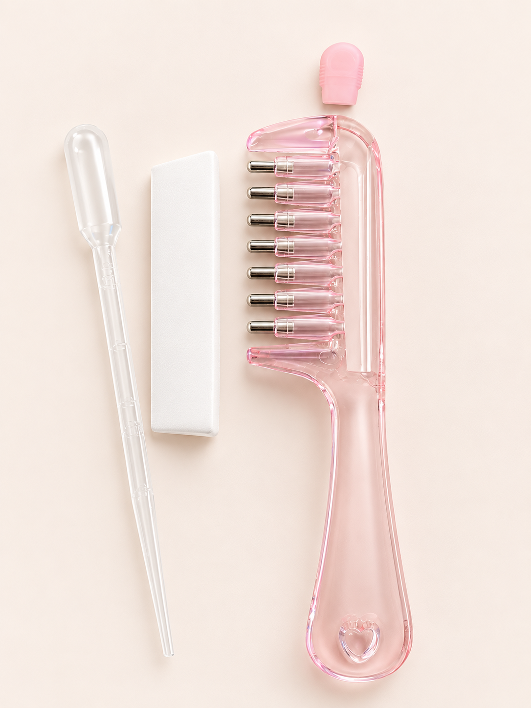 Peigne applicateur d'huile Racelya avec pipette doseuse et accessoire de nettoyage inclus
