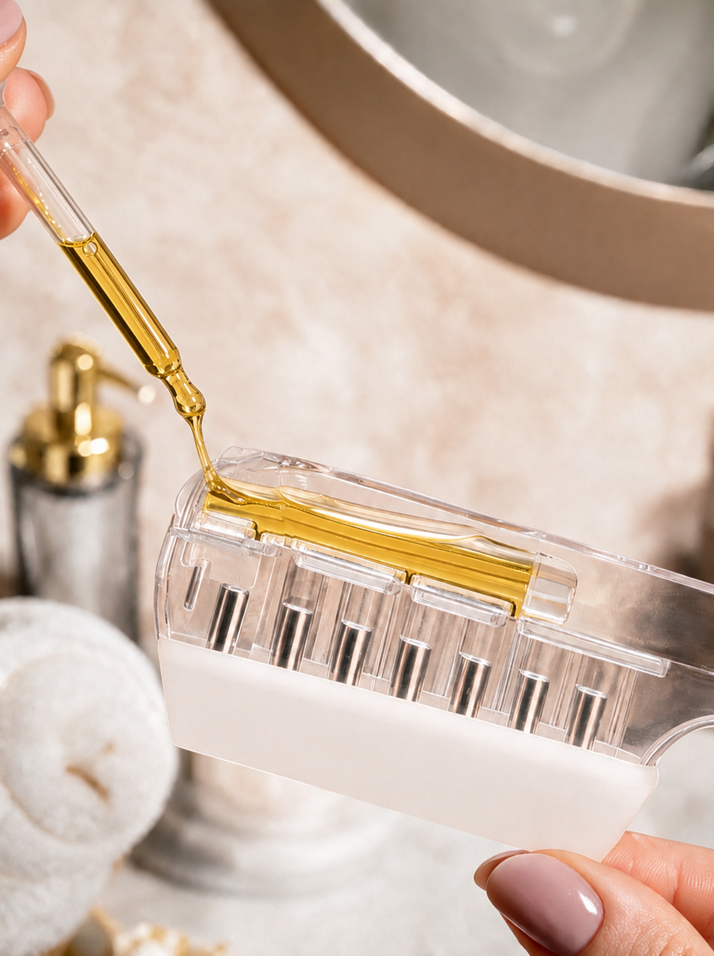 Peigne applicateur d'huile capillaire Racelya, vue 3